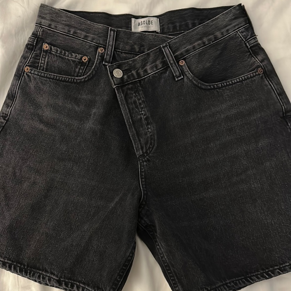 Agolde crisscross shorts